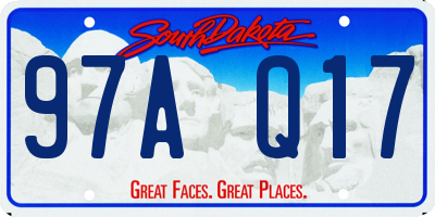 SD license plate 97AQ17