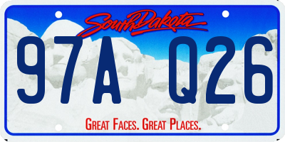 SD license plate 97AQ26
