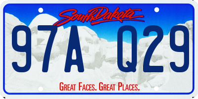 SD license plate 97AQ29