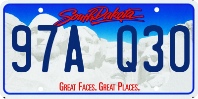 SD license plate 97AQ30