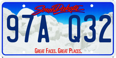 SD license plate 97AQ32