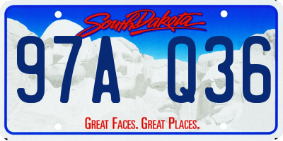 SD license plate 97AQ36