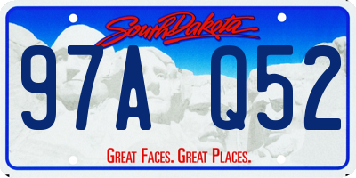 SD license plate 97AQ52