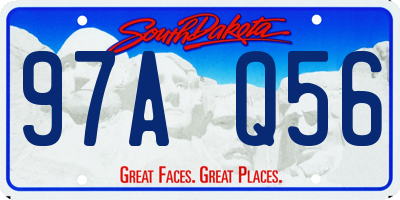 SD license plate 97AQ56