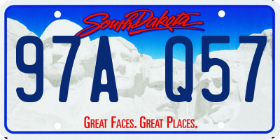 SD license plate 97AQ57