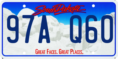 SD license plate 97AQ60
