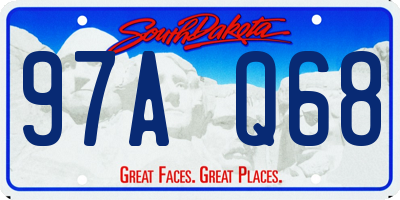 SD license plate 97AQ68