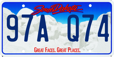 SD license plate 97AQ74