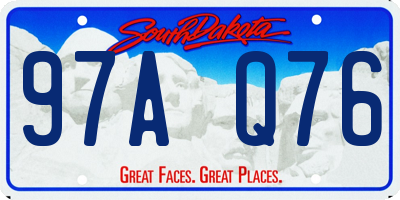 SD license plate 97AQ76