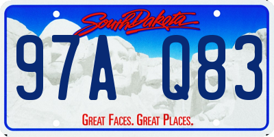 SD license plate 97AQ83