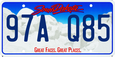 SD license plate 97AQ85