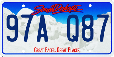 SD license plate 97AQ87