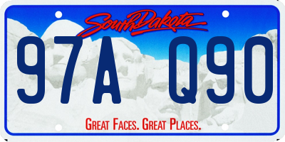 SD license plate 97AQ90