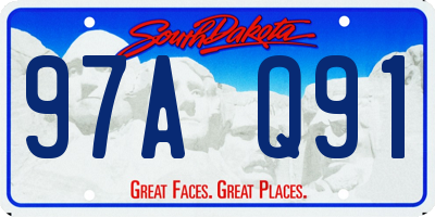 SD license plate 97AQ91