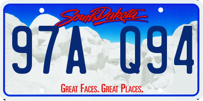 SD license plate 97AQ94
