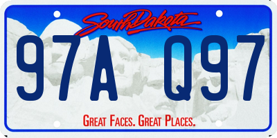 SD license plate 97AQ97