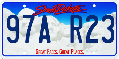 SD license plate 97AR23