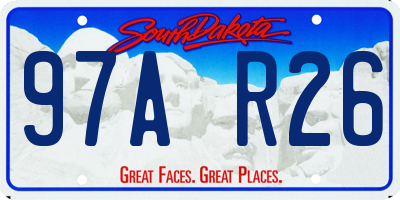 SD license plate 97AR26