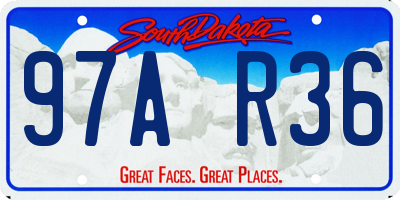 SD license plate 97AR36