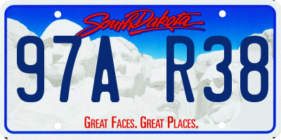 SD license plate 97AR38