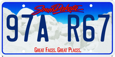 SD license plate 97AR67