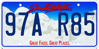 SD license plate 97AR85