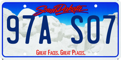 SD license plate 97AS07