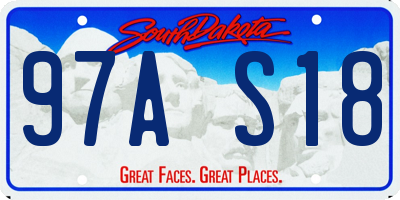 SD license plate 97AS18