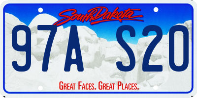 SD license plate 97AS20