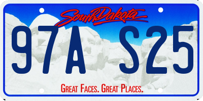 SD license plate 97AS25