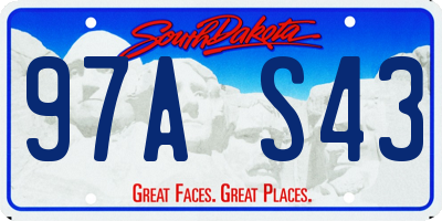 SD license plate 97AS43