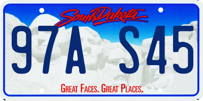 SD license plate 97AS45