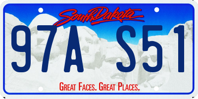 SD license plate 97AS51