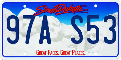 SD license plate 97AS53