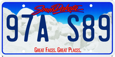 SD license plate 97AS89