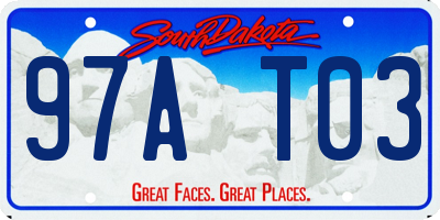 SD license plate 97AT03