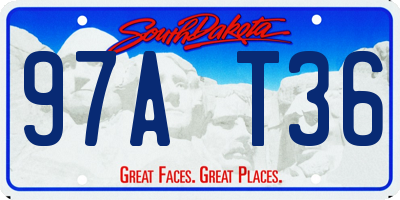 SD license plate 97AT36