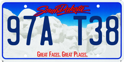 SD license plate 97AT38