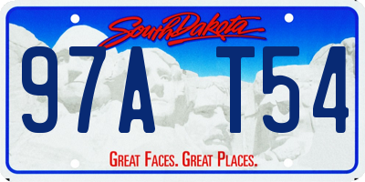 SD license plate 97AT54