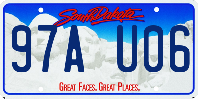 SD license plate 97AU06