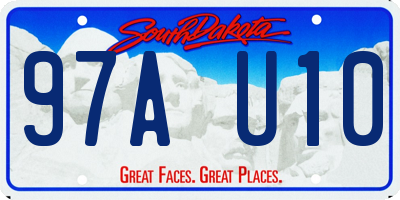 SD license plate 97AU10