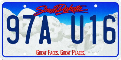 SD license plate 97AU16