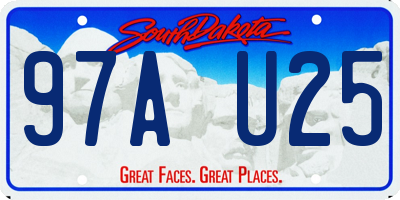 SD license plate 97AU25