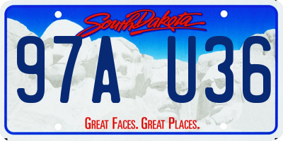 SD license plate 97AU36