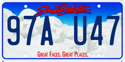 SD license plate 97AU47
