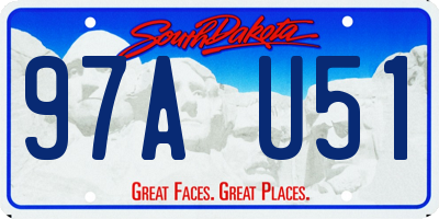 SD license plate 97AU51