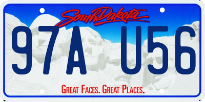 SD license plate 97AU56