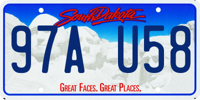 SD license plate 97AU58