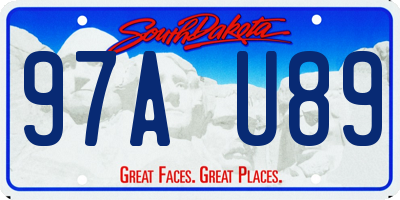 SD license plate 97AU89