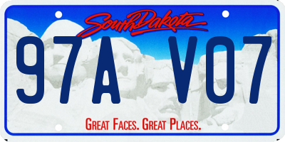 SD license plate 97AV07